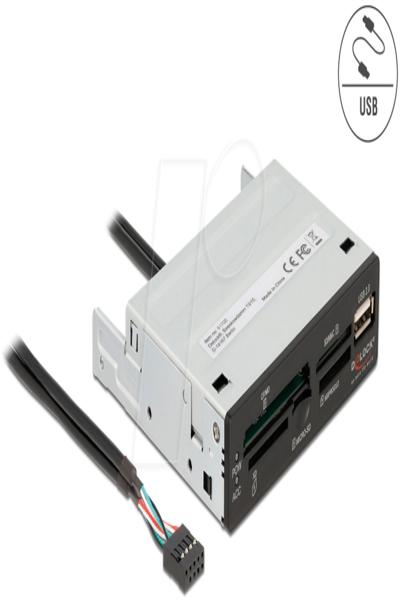 Delock Card reader - 3.5" (MS, MS PRO, MMC, MS Duo, xD, CF, microSD, microSDHC, microSDXC) - 91708