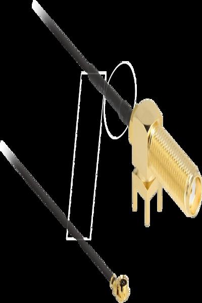 Delock Antennkabel - SMA (F) 90° PCB till MHF I - 12035
