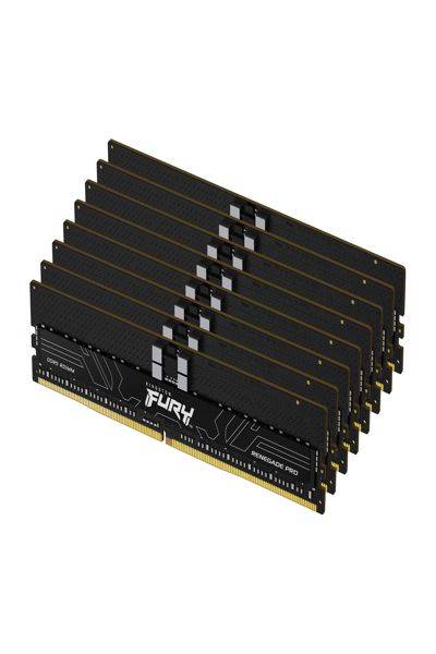 Kingston 6000MT/s ECC Reg CL32 DIMM Kit of 8 FURY Renegade Pro - 128 GB - DDR5 - KF560R32RBEK8-128
