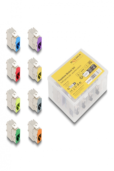 Delock Keystone-modul - RJ-45 (hona) till LSA (hona) - 87896