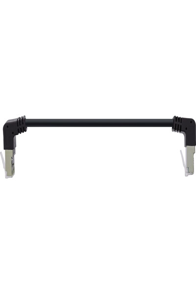 Câble de raccordement InLine coudé haut/bas - S/FTP (PiMf) - Cat.6 - Cuivre PVC 0,15 m