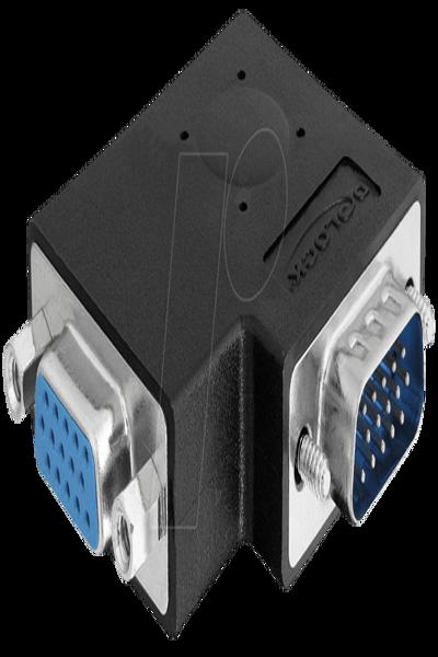 Delock Adapter VGA male / female 90° angled - 65345