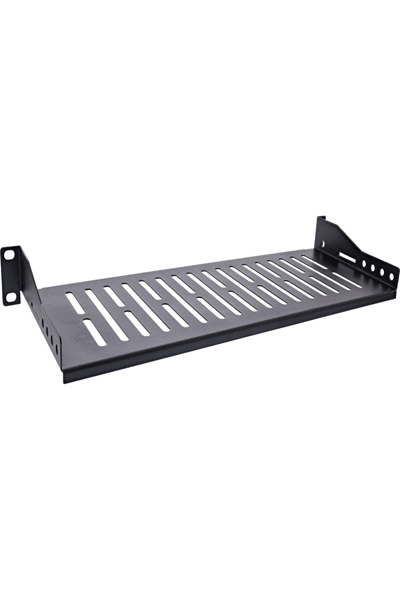 InLine 19" Shelf 150mm 10kg 1U RAL 9005 Black