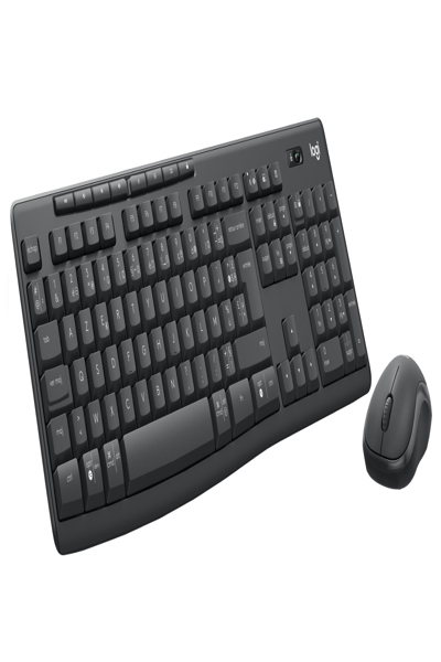 Logitech MK370 Combo for Business - Wireless - RF Wireless + Bluetooth - Membrane - AZERTY - Graphite - Mouse included - 920-012066