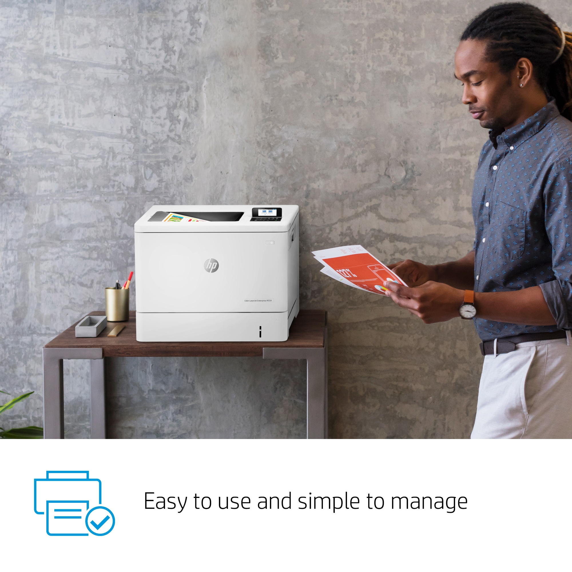 HP Color LaserJet Enterprise M554dn Printer - 7ZU81A