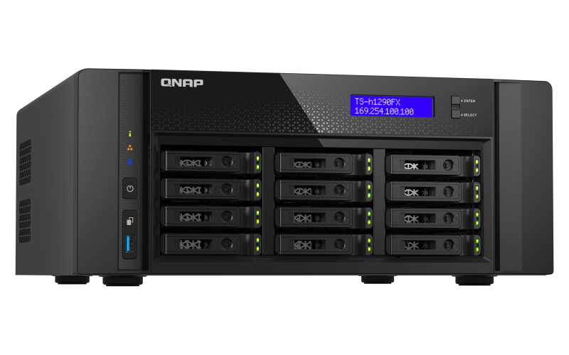QNAP TS-h1290FX-7302P-128G 12 Bay U.2 NVMe NAS - TS-H1290FX-7302P-128G