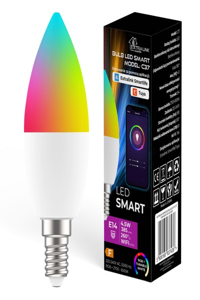 Ampoule LED SMARTLIFE E14 C37 2700-6500K Wi-Fi Extralink