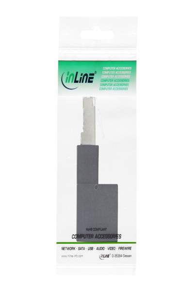 Adaptateur de cordon de raccordement en ligne Cat.6A RJ45 coudé vers le haut