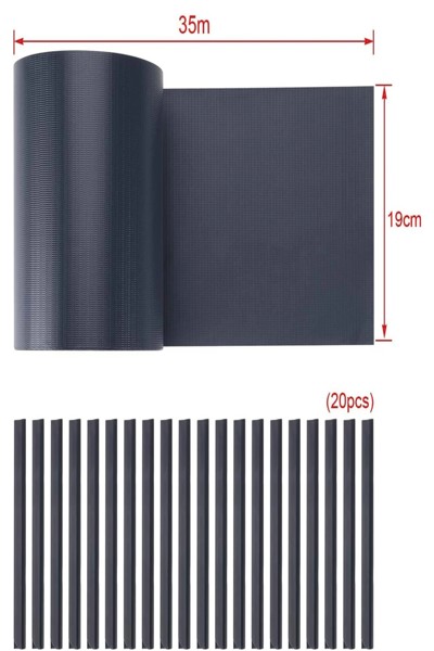 Ruban de clôture noir Extralink 907 FORÊT-NOIRE 19 cm x 35 m