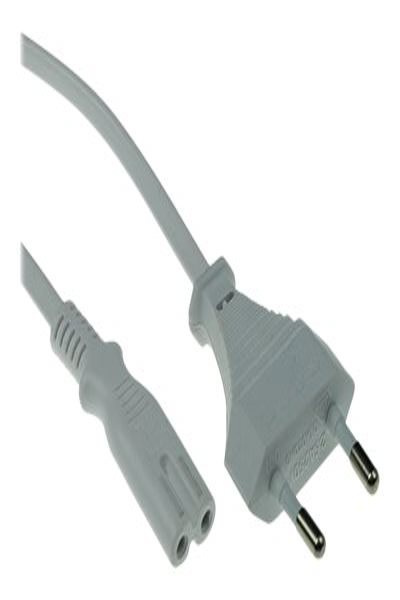 ACT Powercord Euro male - C7 female white 1.5 m - 1.5 m - CEE7/16 - C7 coupler - 250 V - 2.5 A