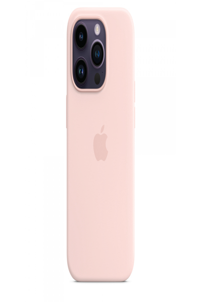 Apple iPhone 14 Pro Silicone Case with MagSafe - Chalk Pink - Cover - Apple - iPhone 14 Pro - 15.5 cm (6.1") - Pink
