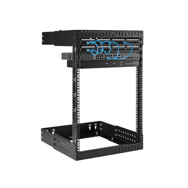 StarTech StarTechStarTech 15U Wallmount Server Rack - Adjustable Rails - 48.30cm (19") Wide - cabinet - suitable for wall mounting - Black - 15U - 50.8 cm (20") - RK15WALLOA