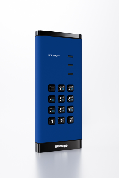 iStorage diskAshur3 HDD 256-bit 5TB - Blue - IS-DA3-256-5000-BE