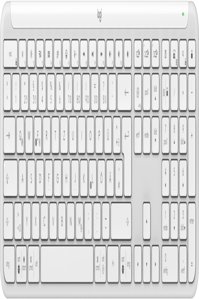 Logitech Signature Slim K950 Trådlöst Vit DEU - 920-012452