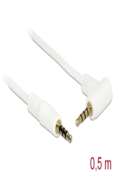 Delock Headset cable - 4-pole mini jack male to 4-pole mini jack male angled - 84736