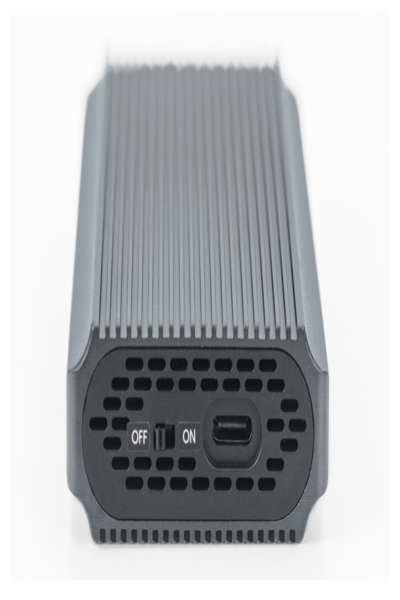 DIGITUS USB M.2 hårddiskkabinett, SSD, extern, NVMe, 40 Gbps, USB 4.0, aluminium, verktygslös - DA-71158