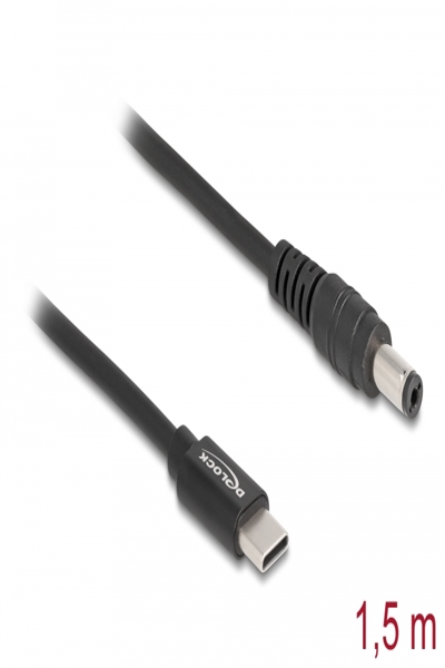 Delock Power cable - 24 pin USB-C (M) to DC jack 5.5 x 2.1 mm (M) - 87977