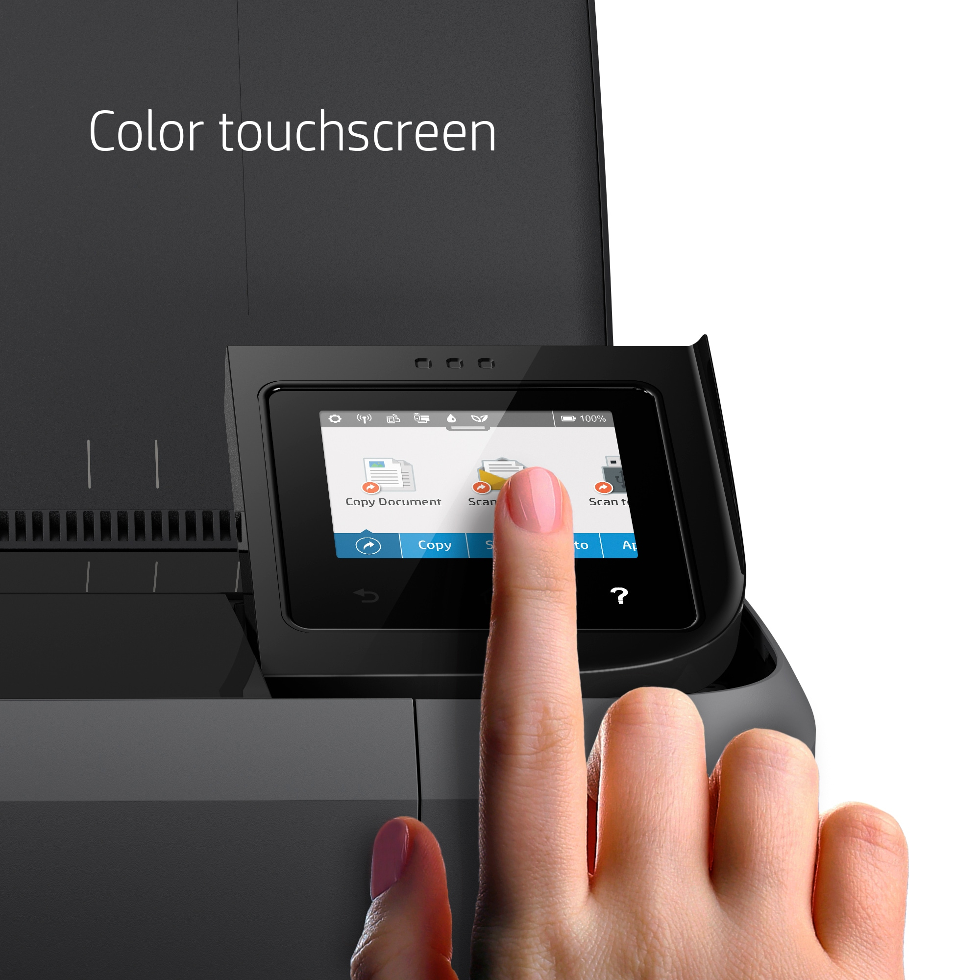 HP OfficeJet 250 Mobile All-in-One Printer - Print - copy - scan - 10-sheet ADF - Thermal inkjet - Colour printing - 4800 x 1200 DPI - A4 - Direct printing - Black - CZ992A