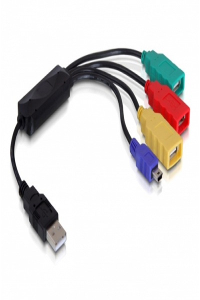 Delock USB 2.0 external 4-port cable HUB - 61724