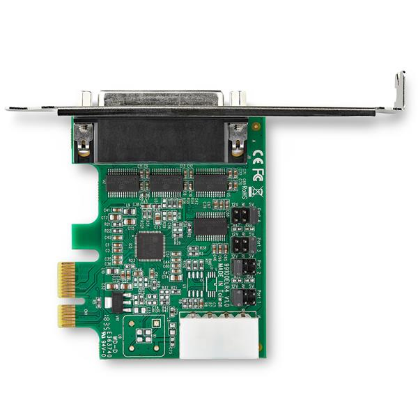 StarTech 4 Port PCI Express RS232 Serial Adapter Card - 16950 UART - 256-byte FIFO Cache - PCI E Serial Card - Serial Adapter - PCIe - RS-232 x 4 - PEX4S953