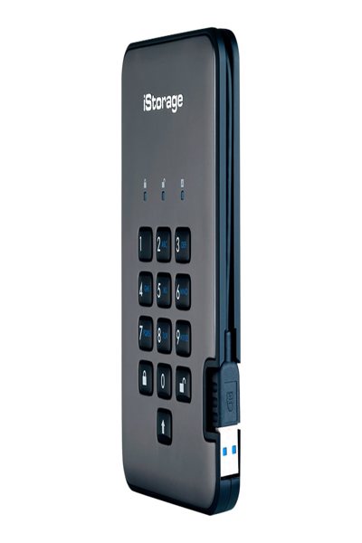 iStorage diskAshur PRO2 256 bits 5 To USB 3.2 certifié FIPS niveau 3 - Disque dur chiffré sécurisé IS-DAP2-256-5000-C-X - 5 To - 3.2 Gen 1 (3.1 Gen 1) - Noir
