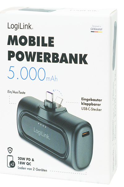 LogiLink Powerbank 5000mAh Sort