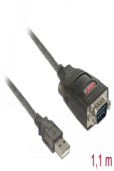 Delock-adapter USB 2.0 Typ-A > 1 x Seriell DB9 RS-232 - 64073