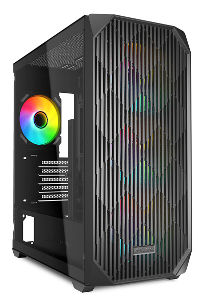 Sharkoon MK3 RGB black tempered glass