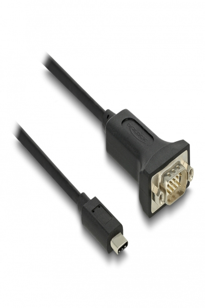 Delock USB/seriell kabel - 24-stifts USB-C (hane) till RS-232 (hane) - 64196