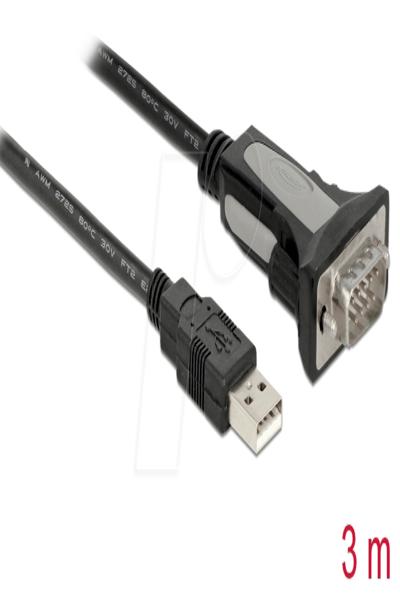 Delock Adapter USB Typ-A till 1 x seriell RS-232 DB9 - 65962