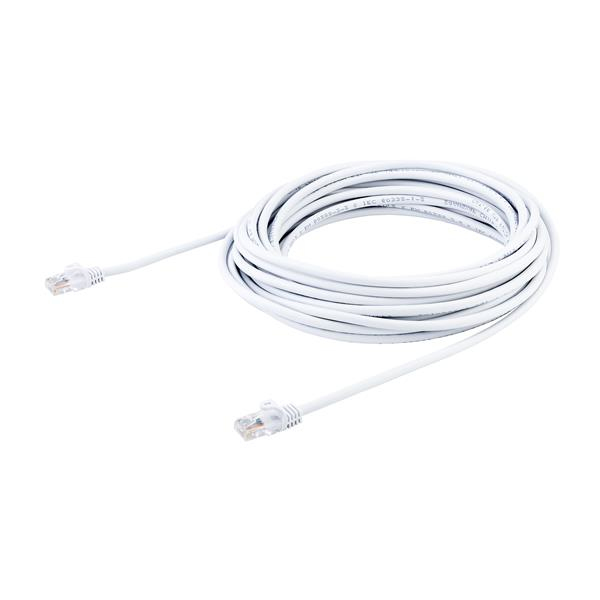 StarTech Cat5e Ethernet Patch Cable with Snagless RJ45 Connectors - 10 m - White - 10 m - Cat5e - U/UTP (UTP) - RJ-45 - RJ-45 - White - 45PAT10MWH