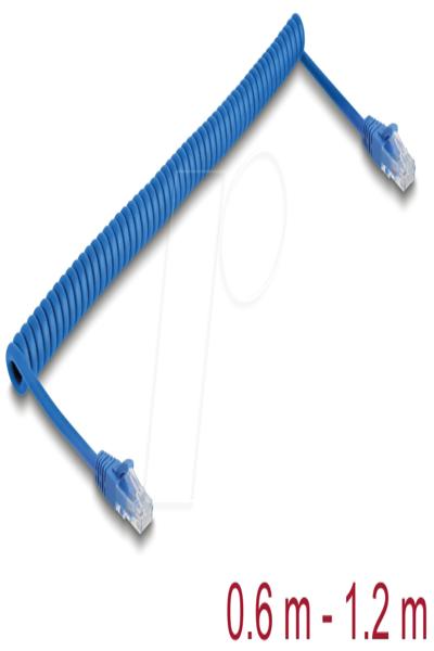 Delock RJ45 Spiralkabel Stecker zu Cat.6 UTP - Network - CAT 6 - 90197