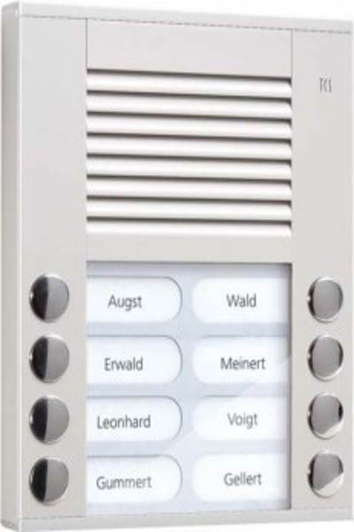 TechniSat AudioauÃŸenstation 2-reihig 8 Tasten AP silber PE