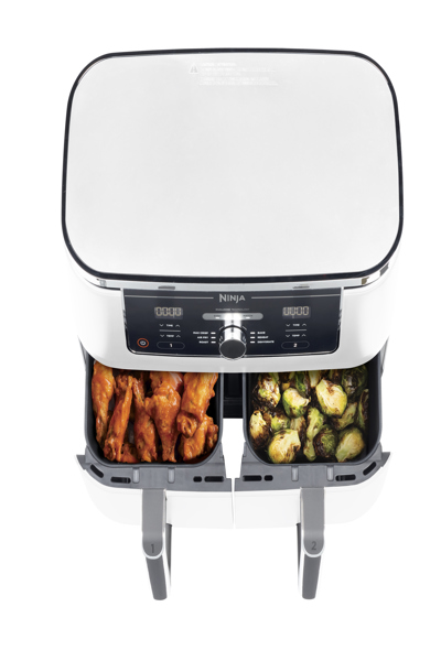 SharkNinja Ninja AF400EU, Hot air fryer, 9.5 L, Double, White, Rotary, Touch, Stand-alone - AF400EUWH