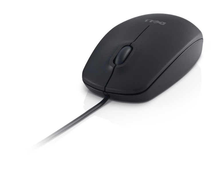Dell USB Optical Mouse - MS111 - black - Ambidextrous - Optical - USB Type-A - 1000 DPI - Black - 570-11147