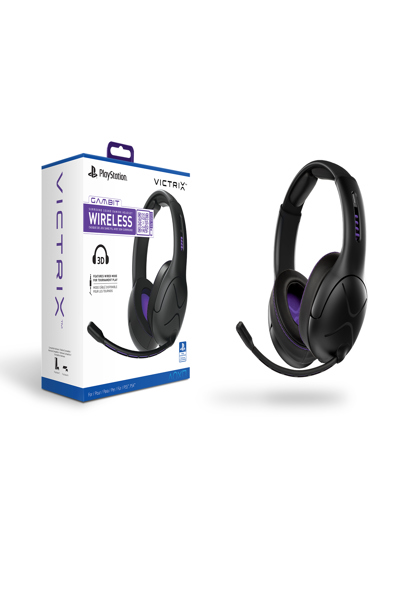 PDP Victrix Gambit Wireless Gaming Headset - Wired & Wireless - 20 - 20000 Hz - Gaming - 301 g - Headset - Black - Purple - 052-003-EU