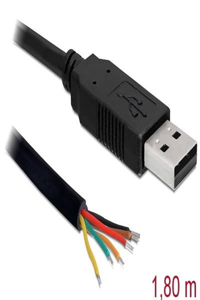 Delock Converter USB 2.0 > Serial-TTL 6 open wires (3.3 V) - 83117