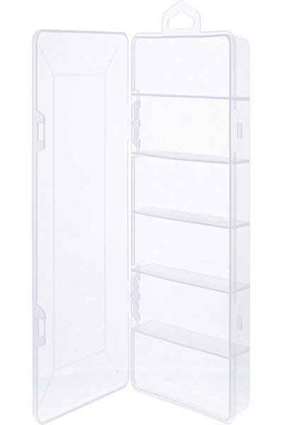 Boîte à petites pièces InLine - 6 compartiments - dimensions : 206x107x33mm - transparente