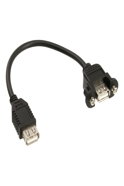 Câble adaptateur USB 2.0 en ligne Type A femelle / Connecteur châssis Type A - 0,20 m