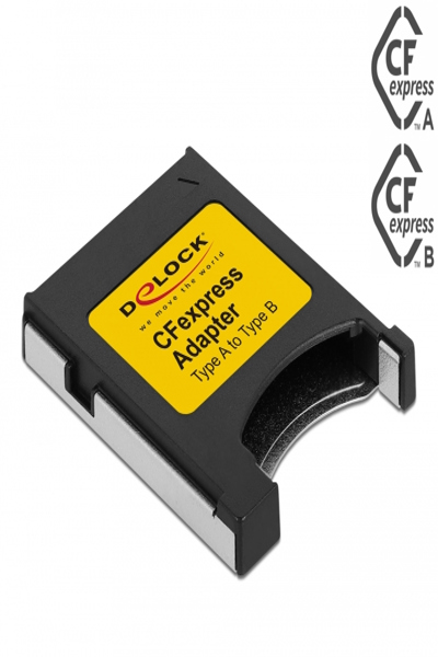 Delock CFexpress Adapter Type A to Type B - Flash card adapter - CFexpress Type A - CFexpress Type B - 1 pc(s) - Black - Grey - 29.6 mm - 61025