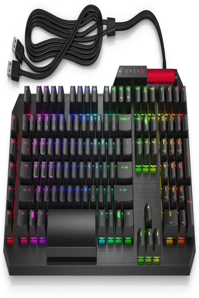 HP OMEN by Sequencer Keyboard: Full-size, Wired, Mechanical, Black - 2VN99AA