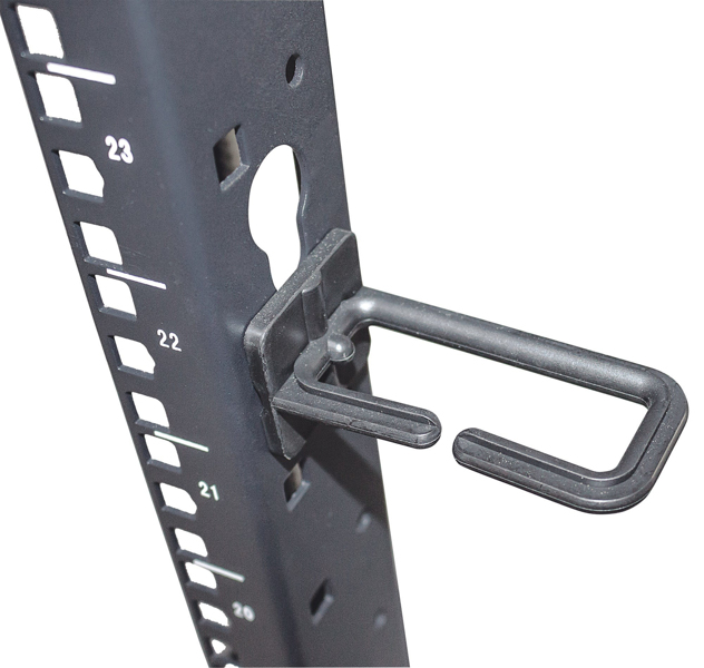 Open frame rack (4 posts) - RAL 9005 - 26U (19") - 714242