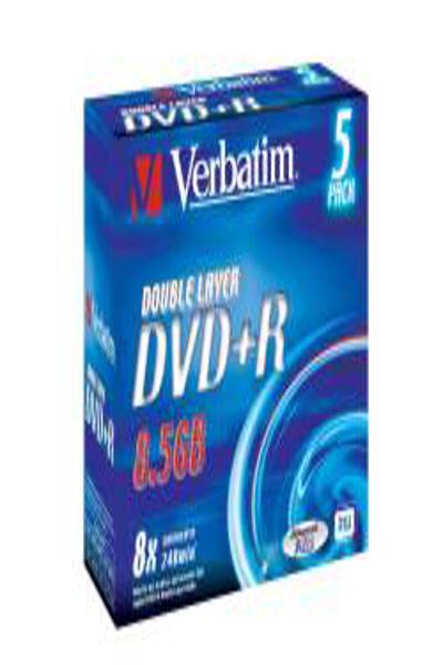 Verbatim 5 x DVD+R DL - 8.5 GB (240min) 8x - 43541