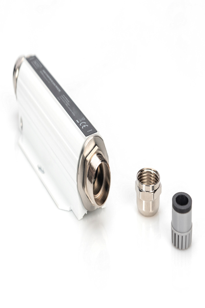 DIGITUS Gigabit Outdoor 100W PoE Surge Protector - 60 V - 120 V - 1000 Gbit/s - White - Aluminium - IP67 - DN-95425