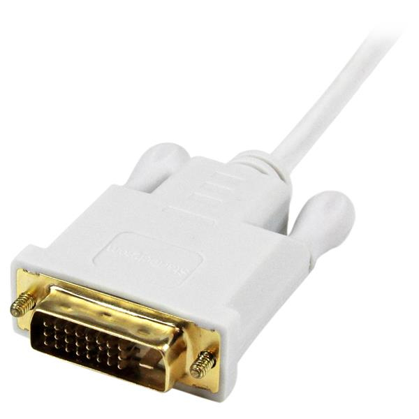 StarTech Mini DisplayPort to DVI cable - male/male - DisplayPort cable - Mini DisplayPort (M) - DVI-D (M) - 1.8m - active cable (signal regeneration) - white (MDP2DVIMM6WS) - MDP2DVIMM6WS