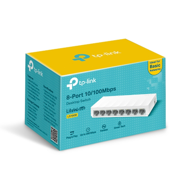 TP-LINK LS1008 LITEWAVE 8-PORT 10/100M SWITCH - LS1008