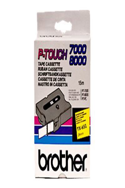 Brother TX651 - Black on yellow - TX651