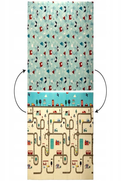 Tapis éducatif voitures bleues Extralink 4343 (180 x 200 x 1 cm)