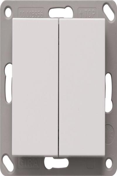 Émetteur mural radio GIRA sans pile 2x blanc pur 242203