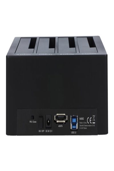 Delock USB 3.0 Docking Station for 4 x SATA HDD / SSD with Clone Function - 64063